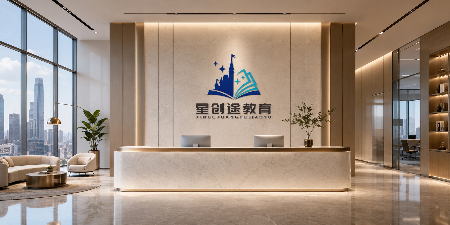 星创途教育集团前台接待空间